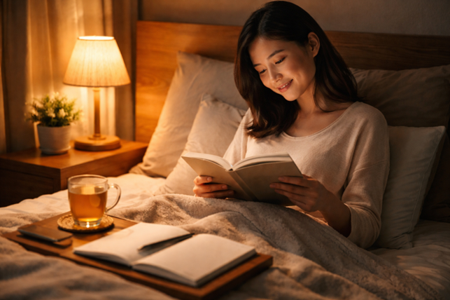 睡前放鬆儀式示意圖